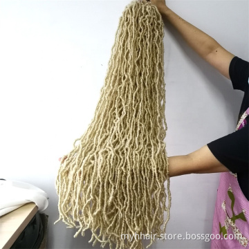 18-36 inch 20 roots/pack,Afro Locs twist Ombre Synthetic Braiding Hair extensions Blonde Long  New Locs Crochet Braid hair